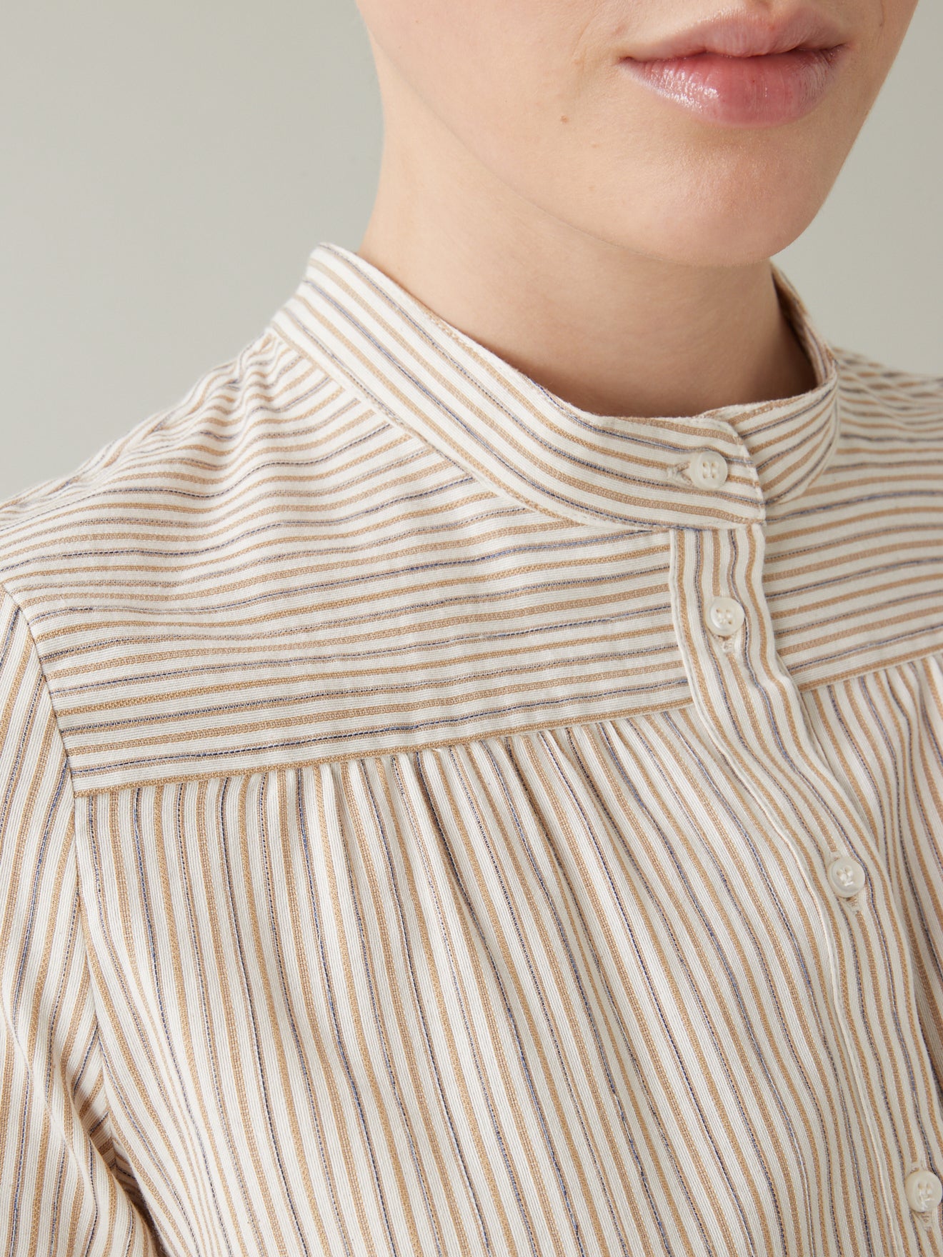 Chemise rayures tricolores femme