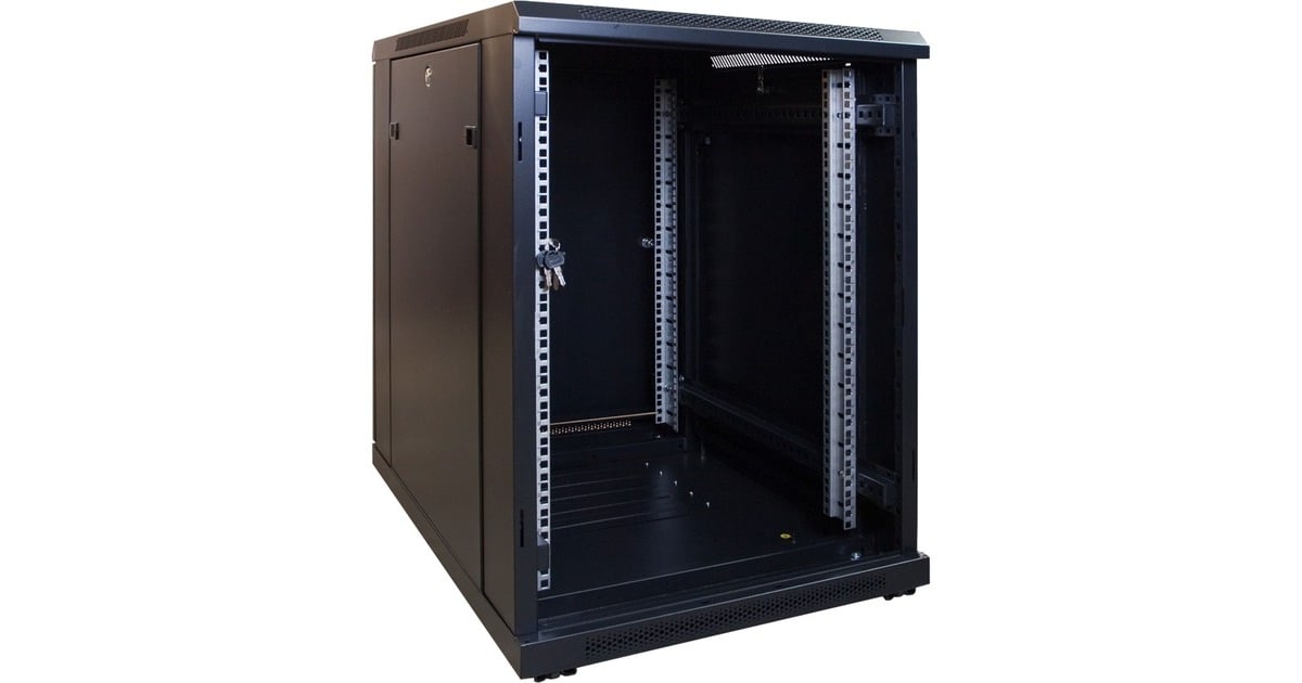DSI15U mini serverkast met glazen deur - DS6815 server rack  (Zwart, 600 x 800 x 770mm)