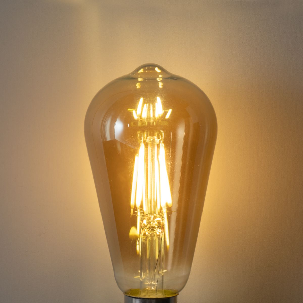 Set van 5 E27 dimbare LED lampen ST64 smoke glas 5W 450 lm 2700K