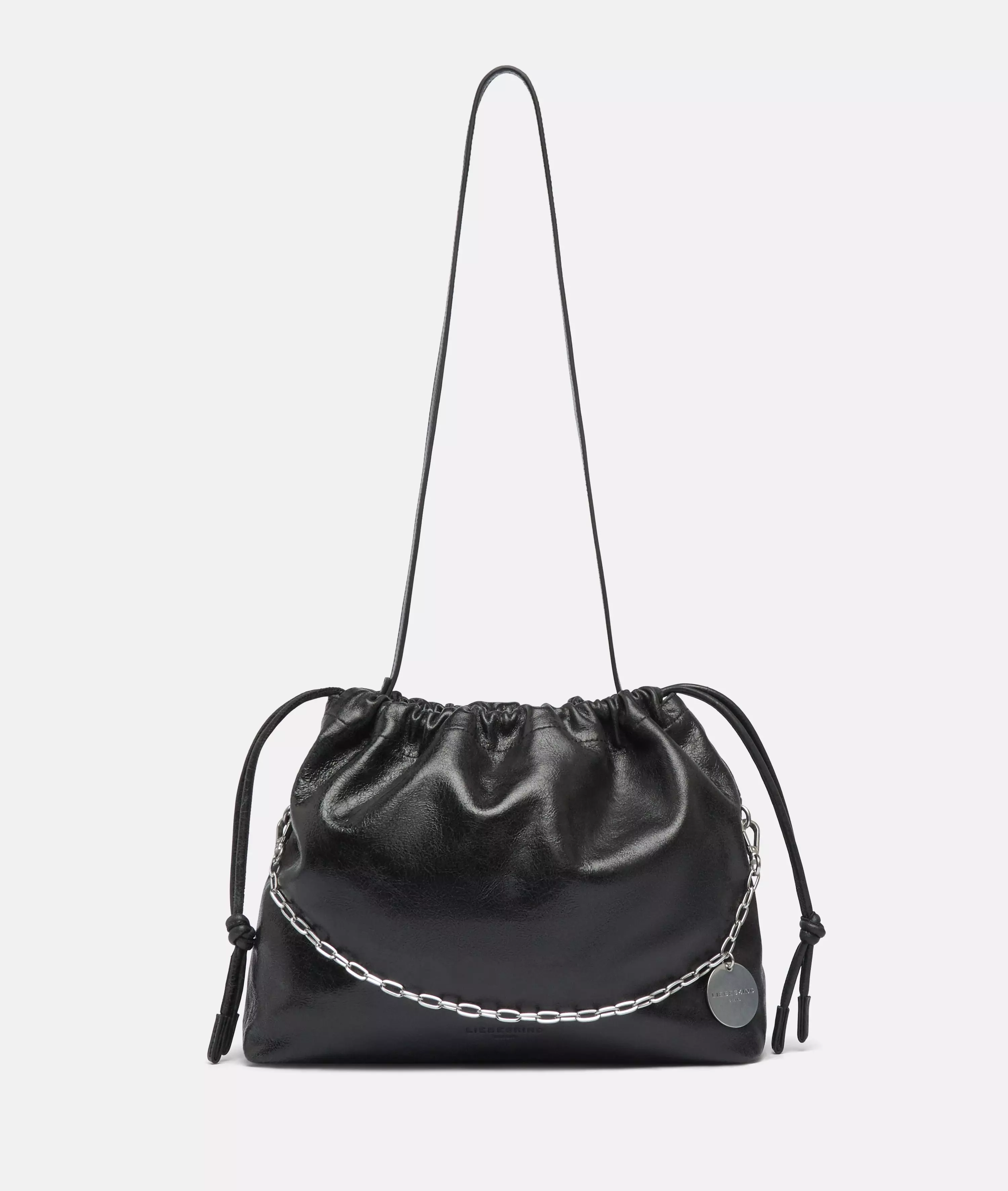 Lya II Pouch L Large pouch made of soft leather with crinkle effect