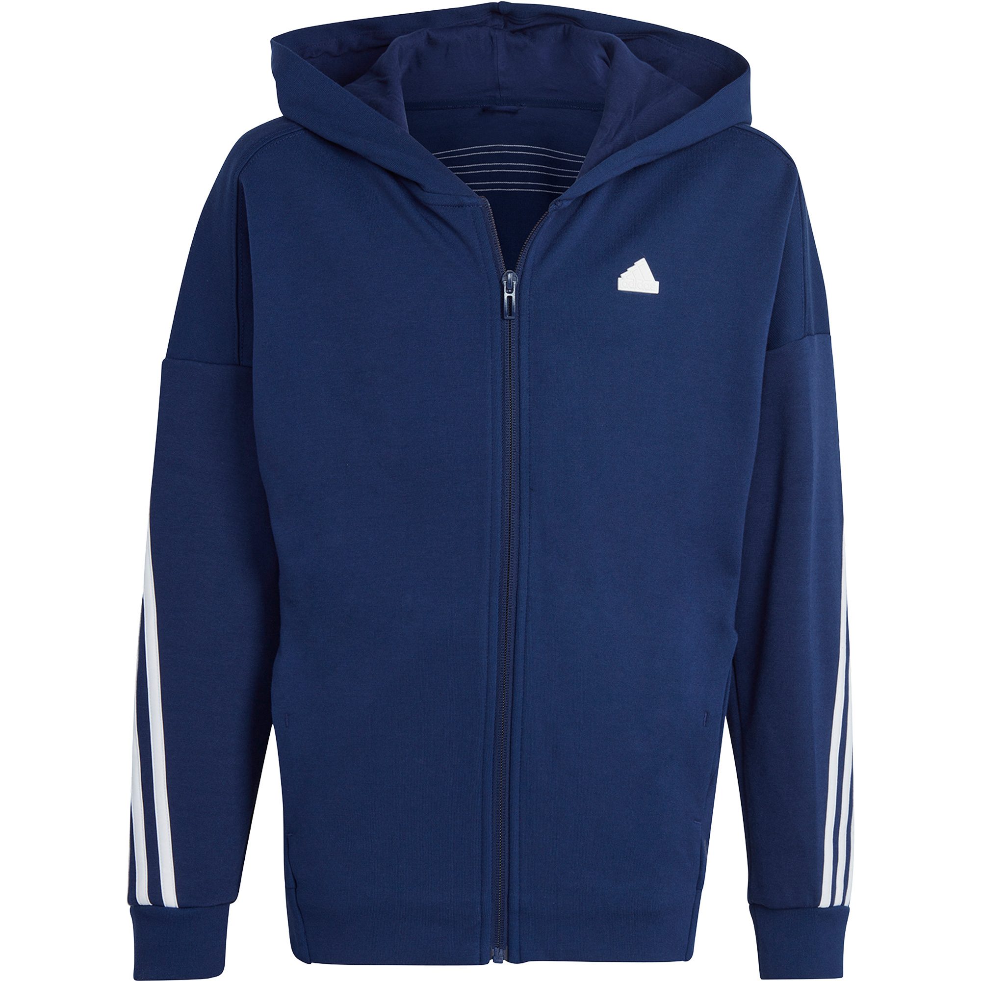 adidas Future Icons 3-Streifen Kapuzenjacke Kinder dunkelblau