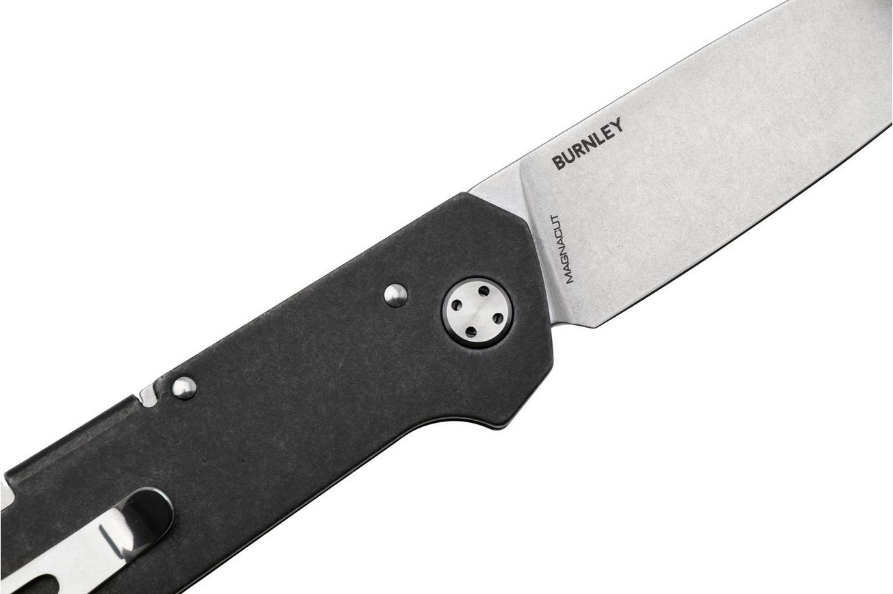 Böker Kihon Bifold 42a 110313, Stonewashed CPM MagnaCut, Black Stainless Steel zakmes, Lucas Burnley design