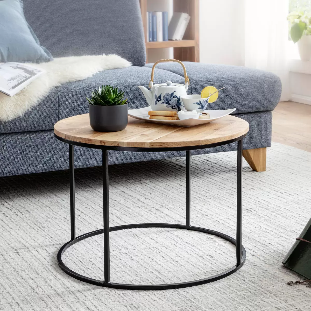 Couchtisch Blois braun,natur,schwarz