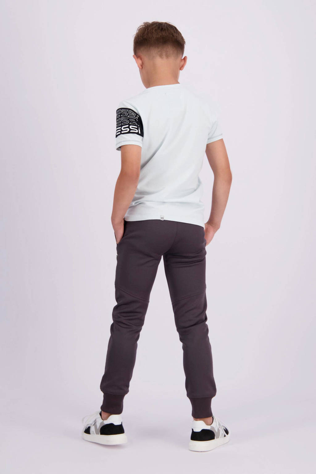 Vingino T-shirt Jumal met logo lichtblauw