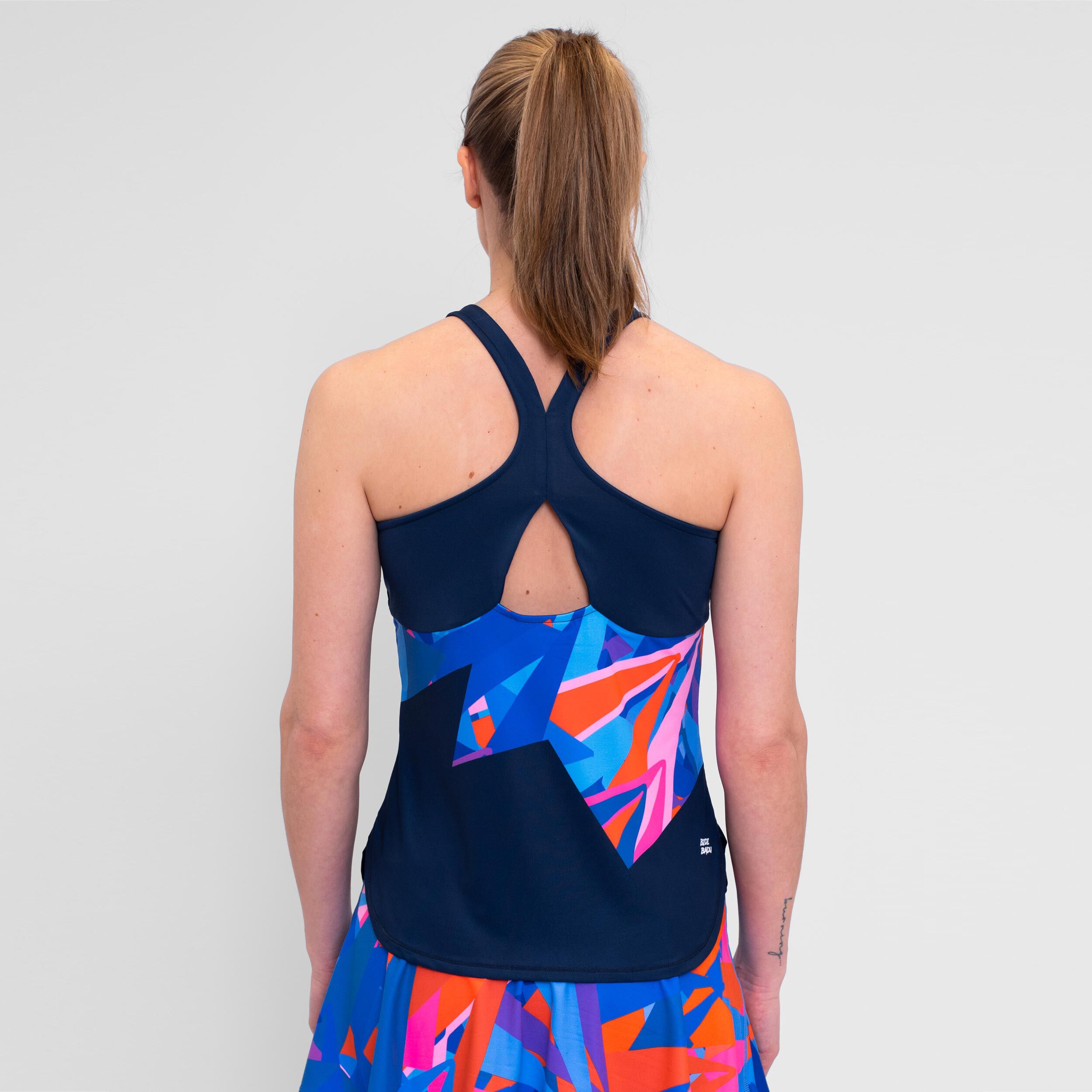 BIDI BADU Spike Débardeur Tank Top Femmes - Bleu Foncé , Multicouleur