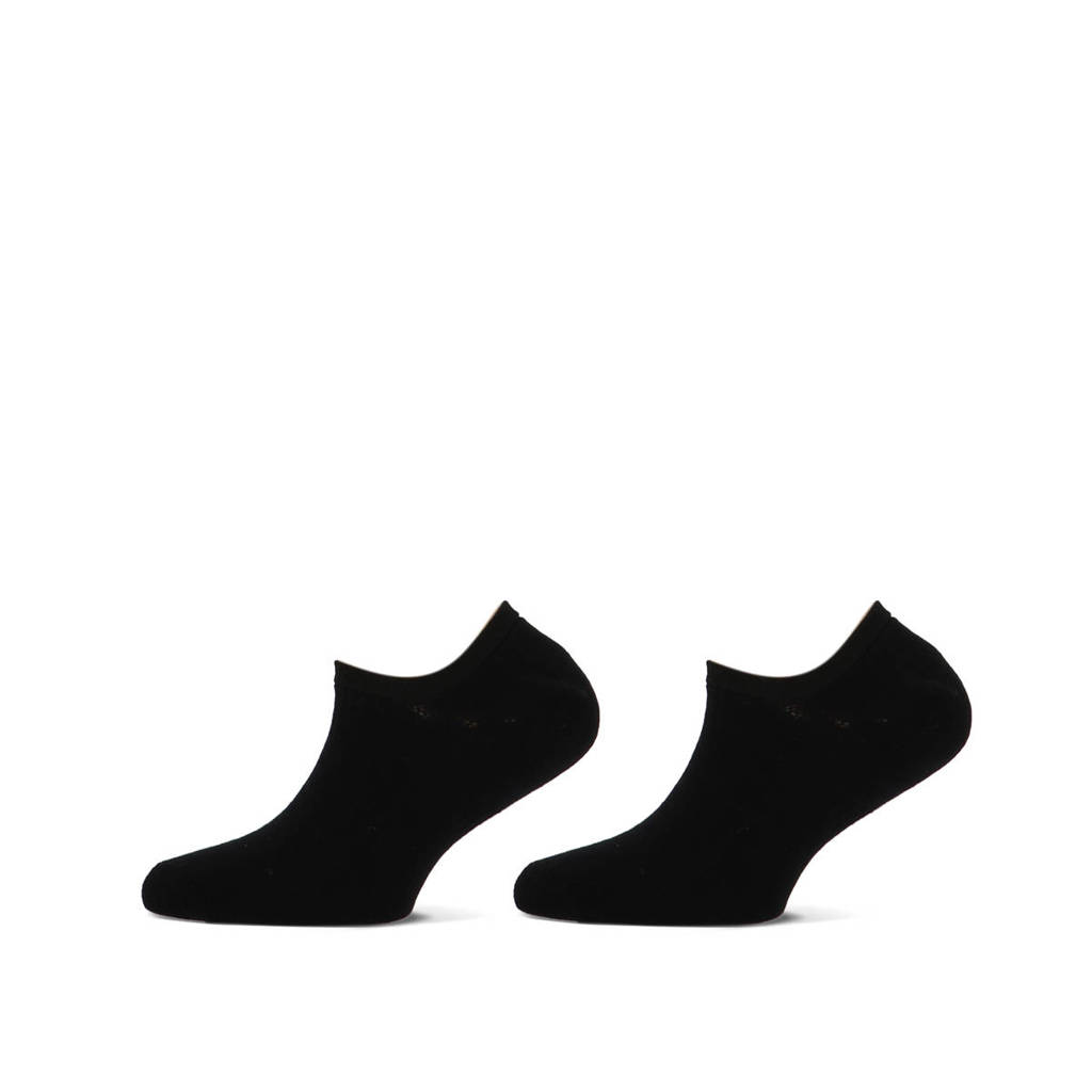 Yellow Moon invisible sneaker sokken - set van 2 zwart