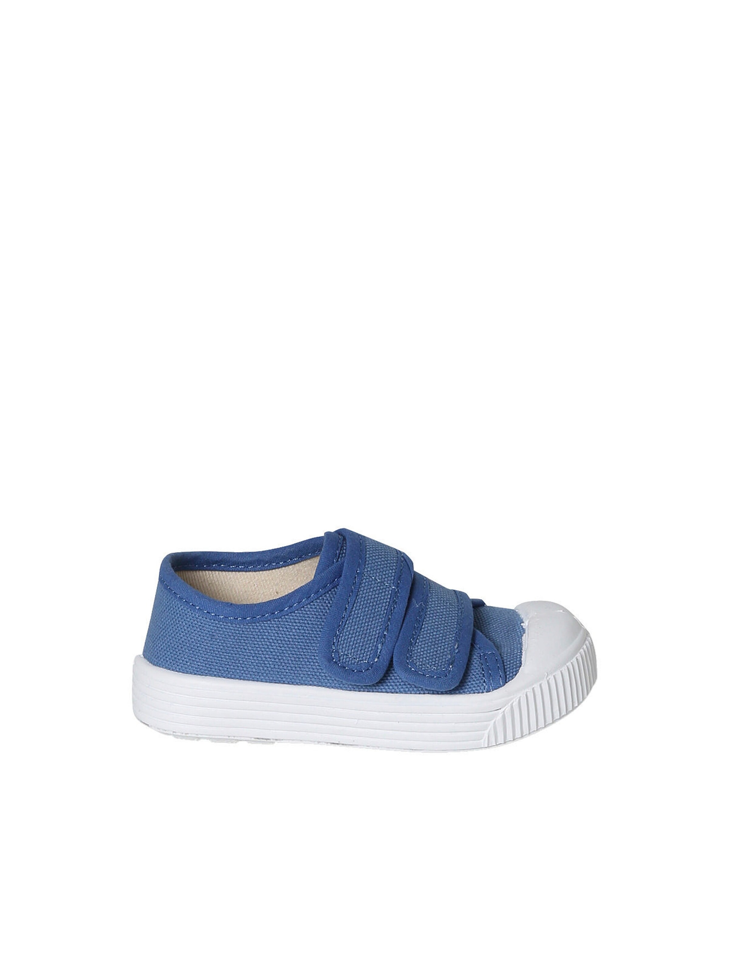 Vertbaudet Baby Stoffschuhe mit Klettverschluss indigo-blau