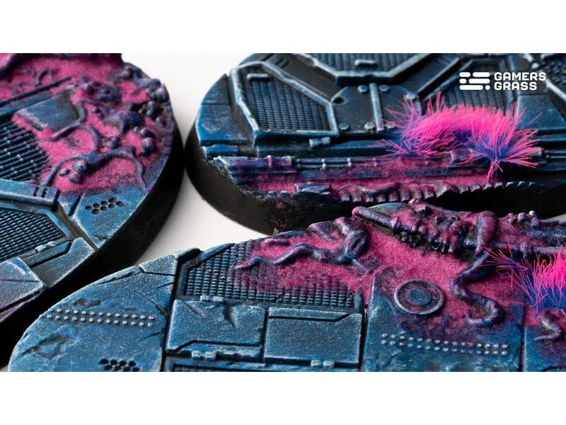 GamersGrass Base Alien Infestation oval 75 mm (x3) Hochwertige Bases für den Miniaturenbau