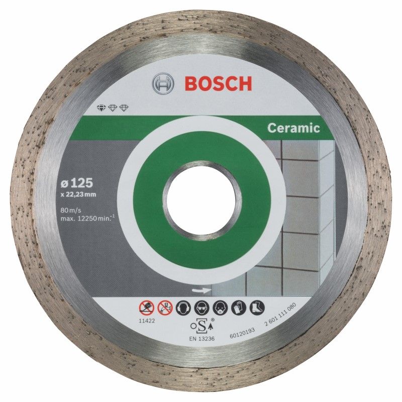 Bosch 2608603232 Diamantdoorslijpschijf Standard for Ceramic 125 x 22,23 x 1,6 x 7 mm 10x (10 stuks)