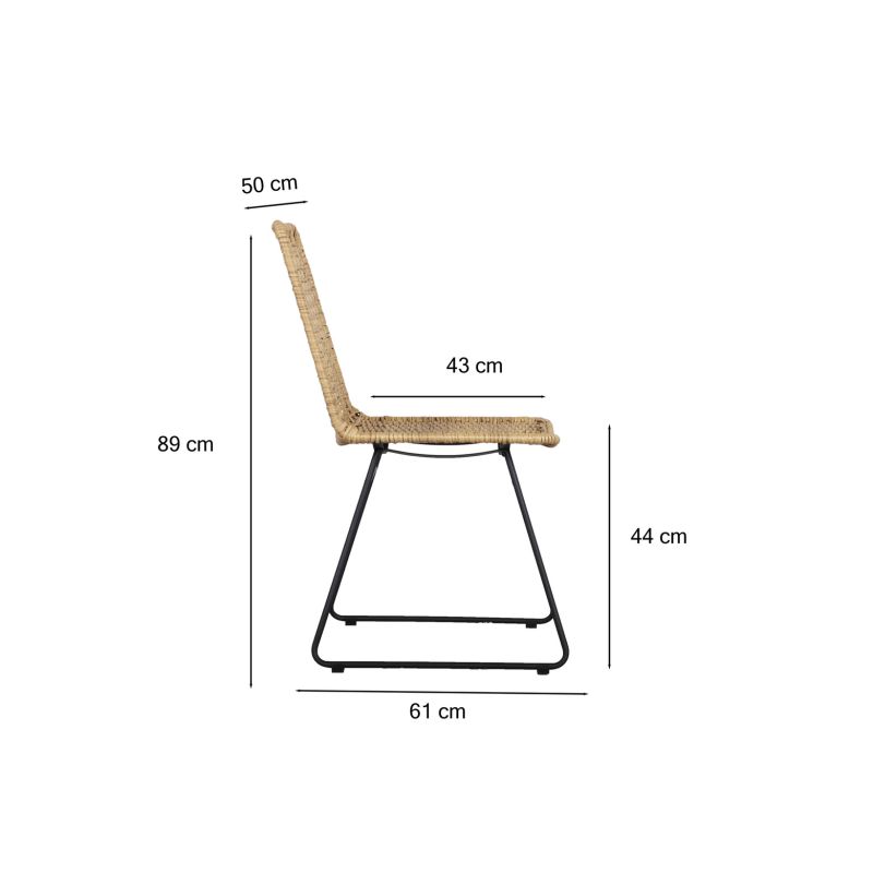 Ensemble table alba en bois d'acacia fsc et 4 chaises de jardin