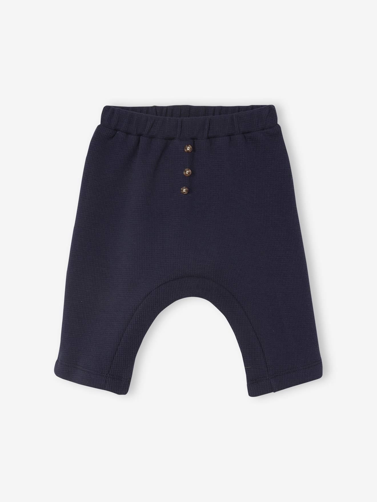 Conjunto de 2 calças de bebê em malha favo de mel, branco claro, bicolor/multicoloridas