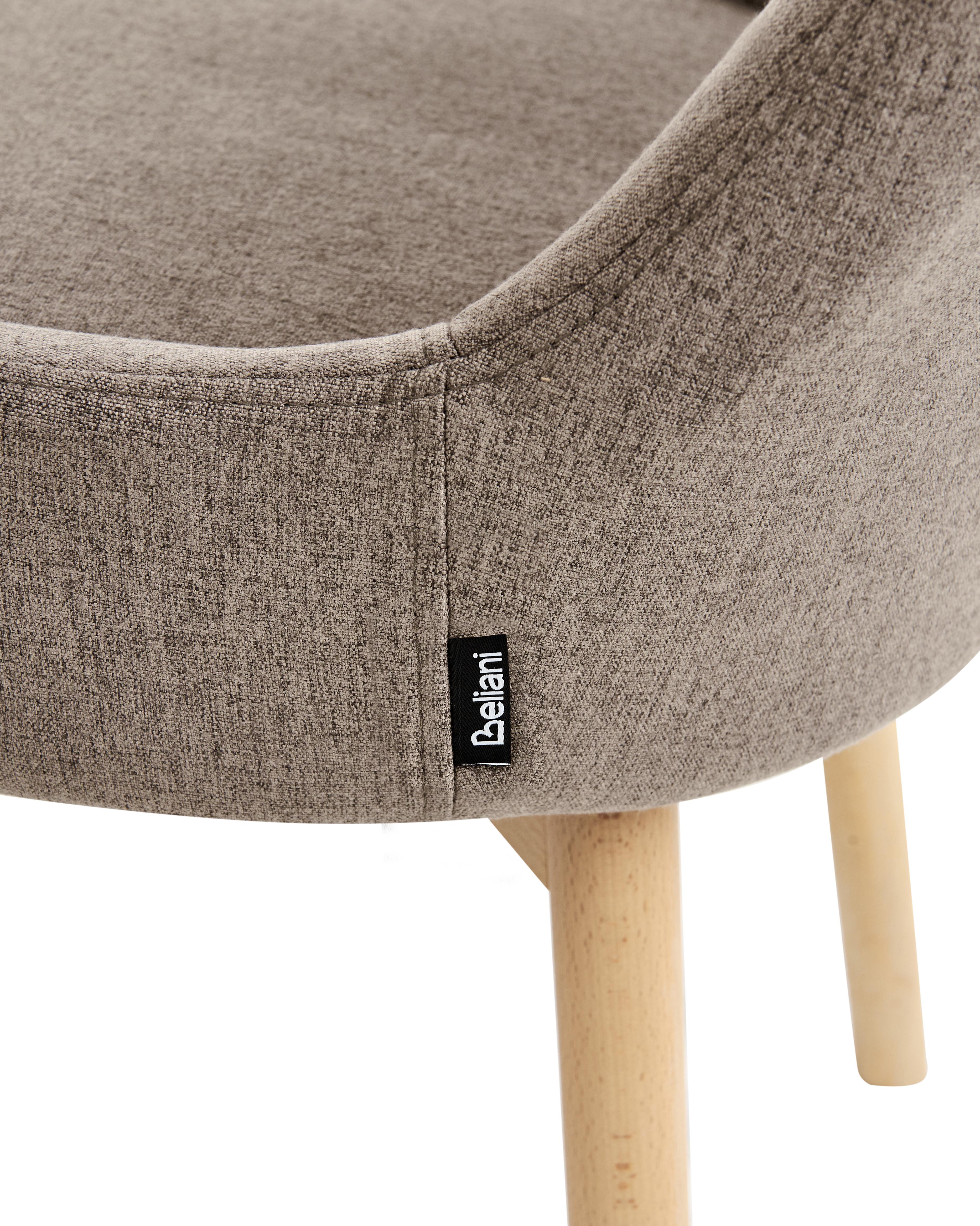 Set van 2 eetkamerstoelen MELFORT Stof Bruin