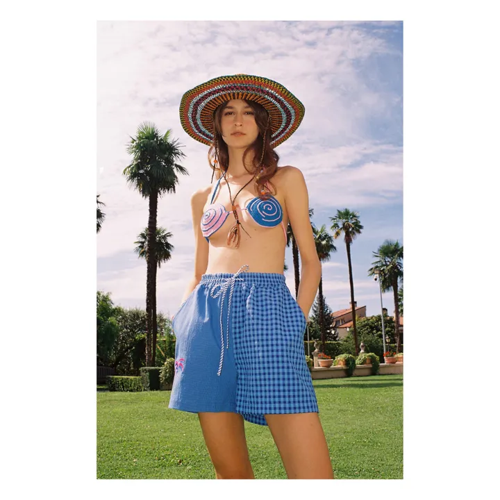 Susanna Blu Short Newport Palmier | Bleu électrique