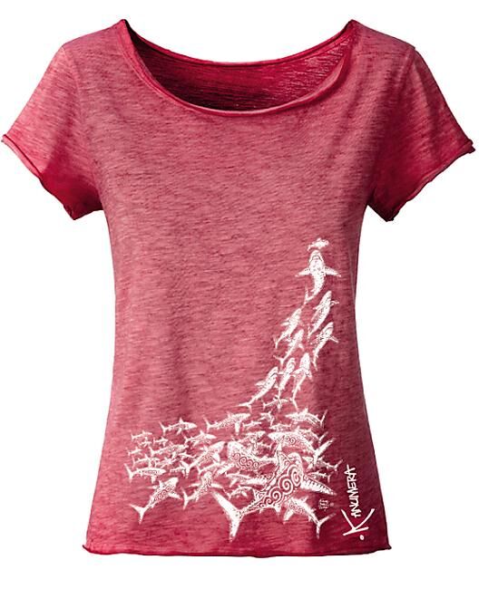 KANUMERA - T-SHIRT DELAVE ATTAQUE DES REQUINS FEMME