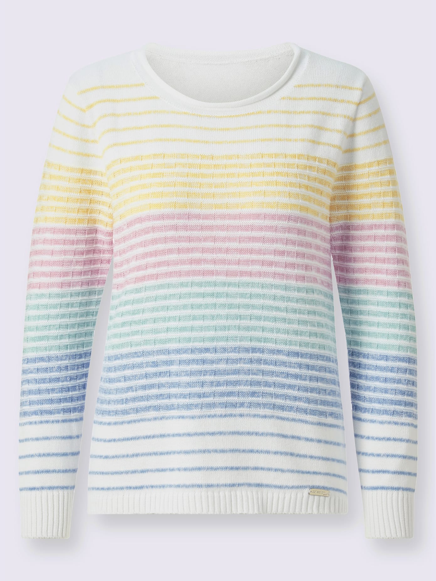 Pull à rayures jolie structure tricot