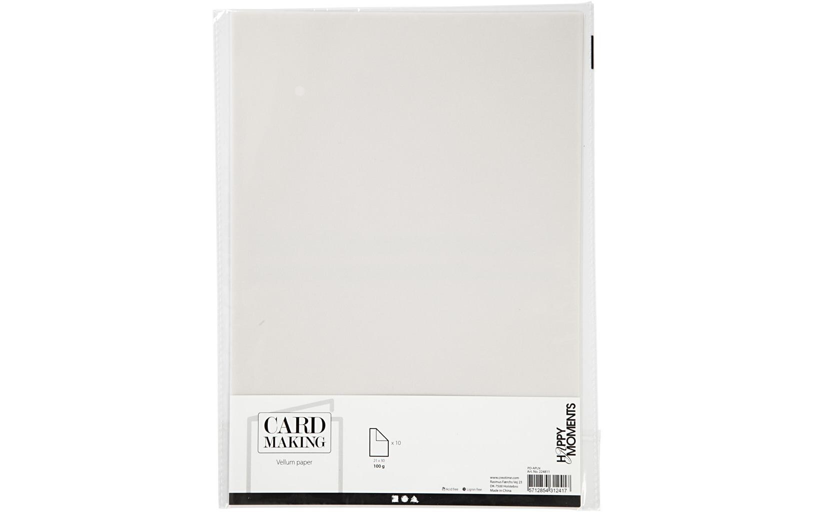 Transparentpapier Pergament A4, 10 Blatt, NaturweissPergamentpapier