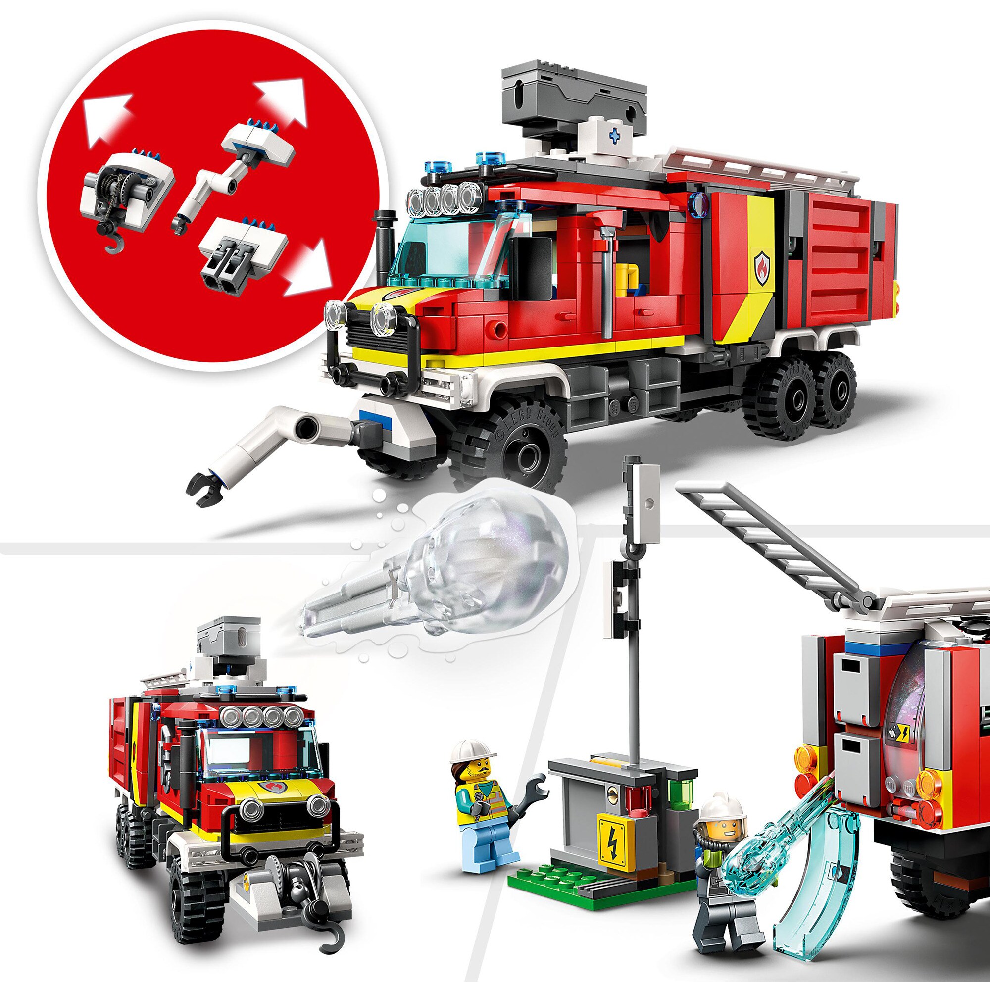LEGO Konstruktionsspielzeug City Einsatzleitwagen der Feuerwehr