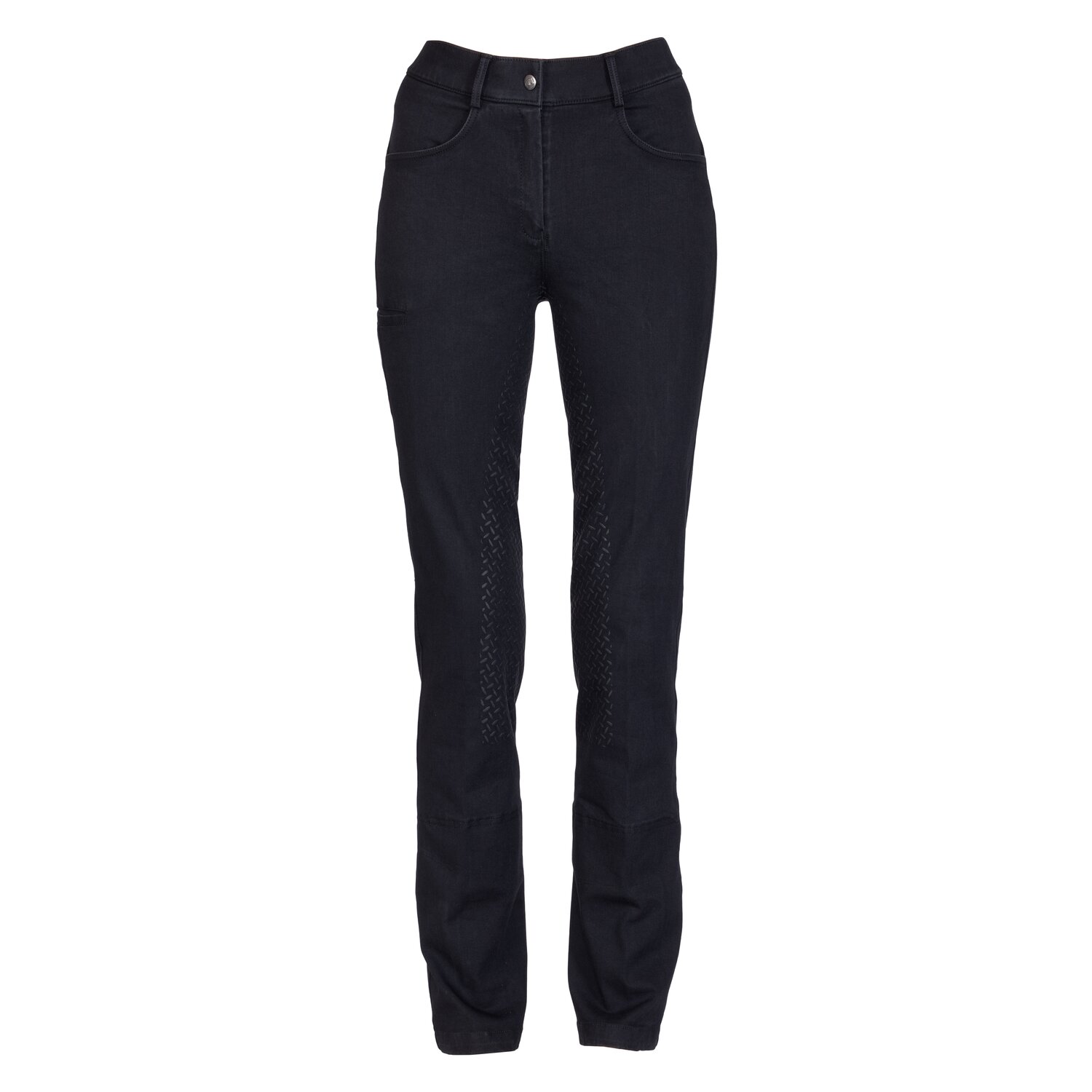 black forest Jeans-Jodhpur-Reithose mit Grip-Vollbesatz  - black denim