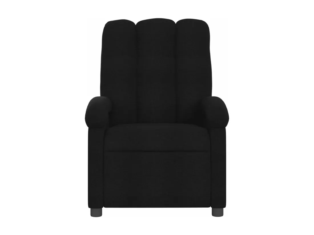 Fauteuil massant inclinable électrique Noir Tissu