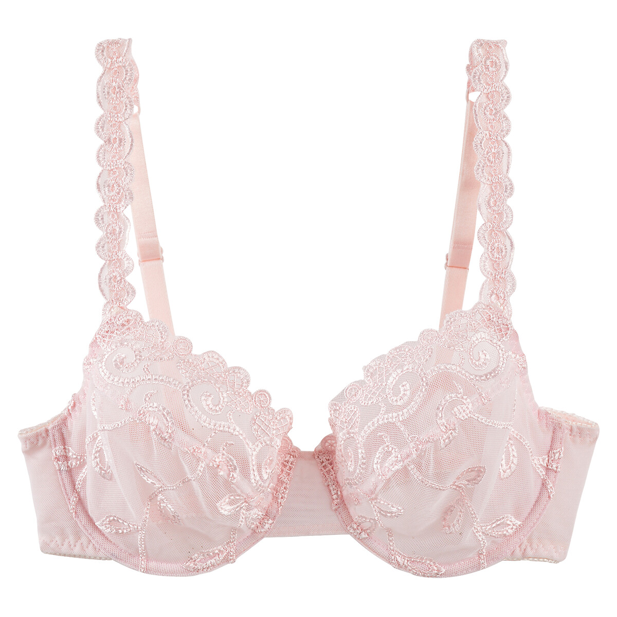 ANNE WEYBURN<br>Sutiã em tule bordado Lyssa em close-up