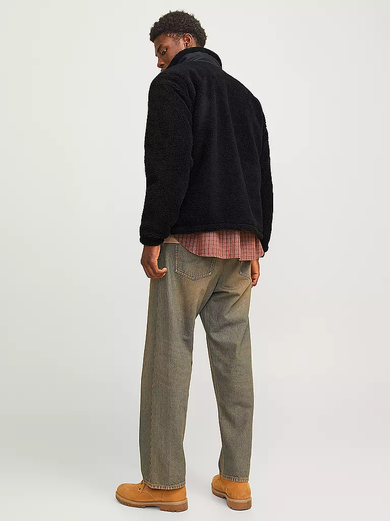 JACK & JONES Jacke in Felloptik JORVESTERBRO schwarz