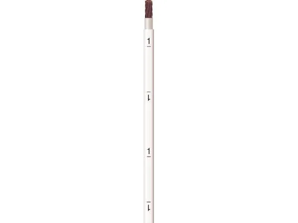 NKT Monteringsledning, PVC 1x2,5mm² PVT med ekstraisoleret hvid 7 450/750V ring, kabeldiameter 6mm - (100 meter)