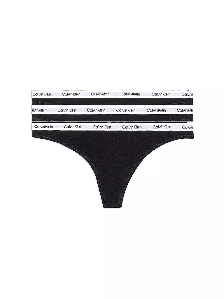 CALVIN KLEIN String 3er Pack black schwarz