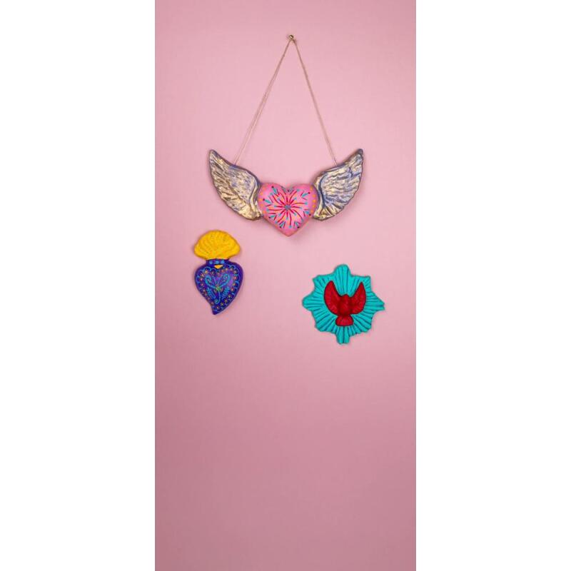 Ex-voto coeur avec ailes - Kraft