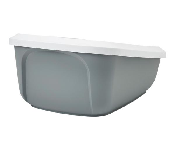 SAVIC Katzentoilette Aseo Jumbo, weiß/grau,
