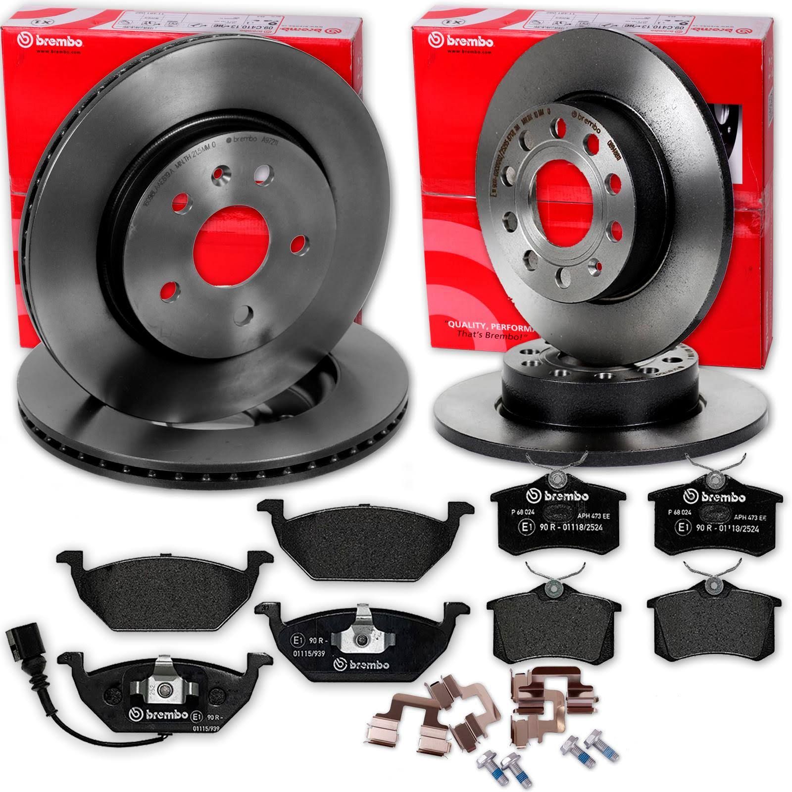 Brembo Bremsscheiben + Beläge Vorne + Hinten Für Vw Polo 6r 6c + Audi