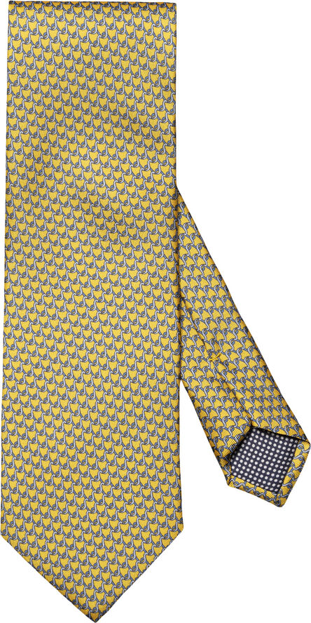 ETON Yellow Geometric Print Silk Tie Gul