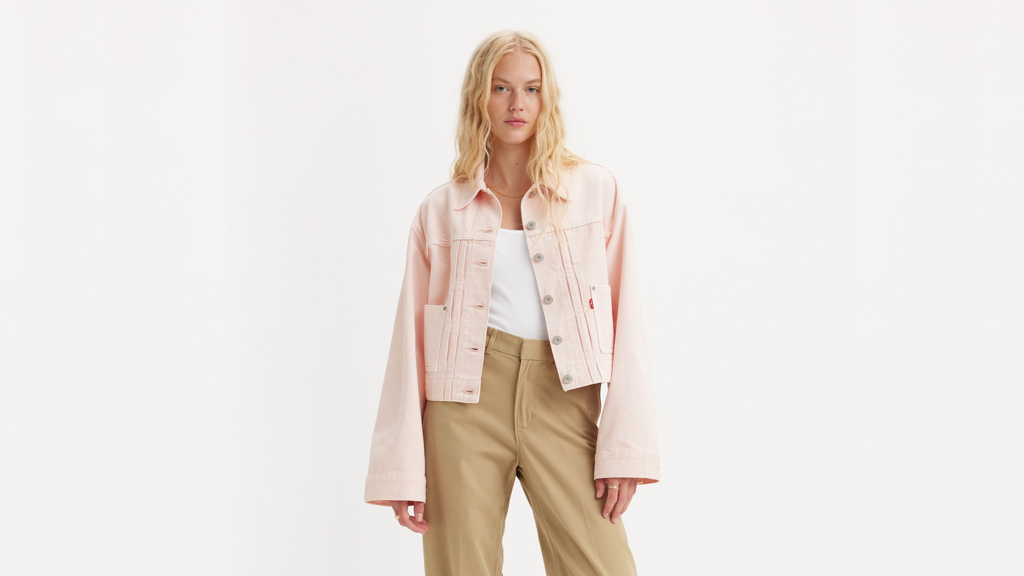 Veste Trucker ’90 Tailored - Dusty Mauve Chalk - Rose
