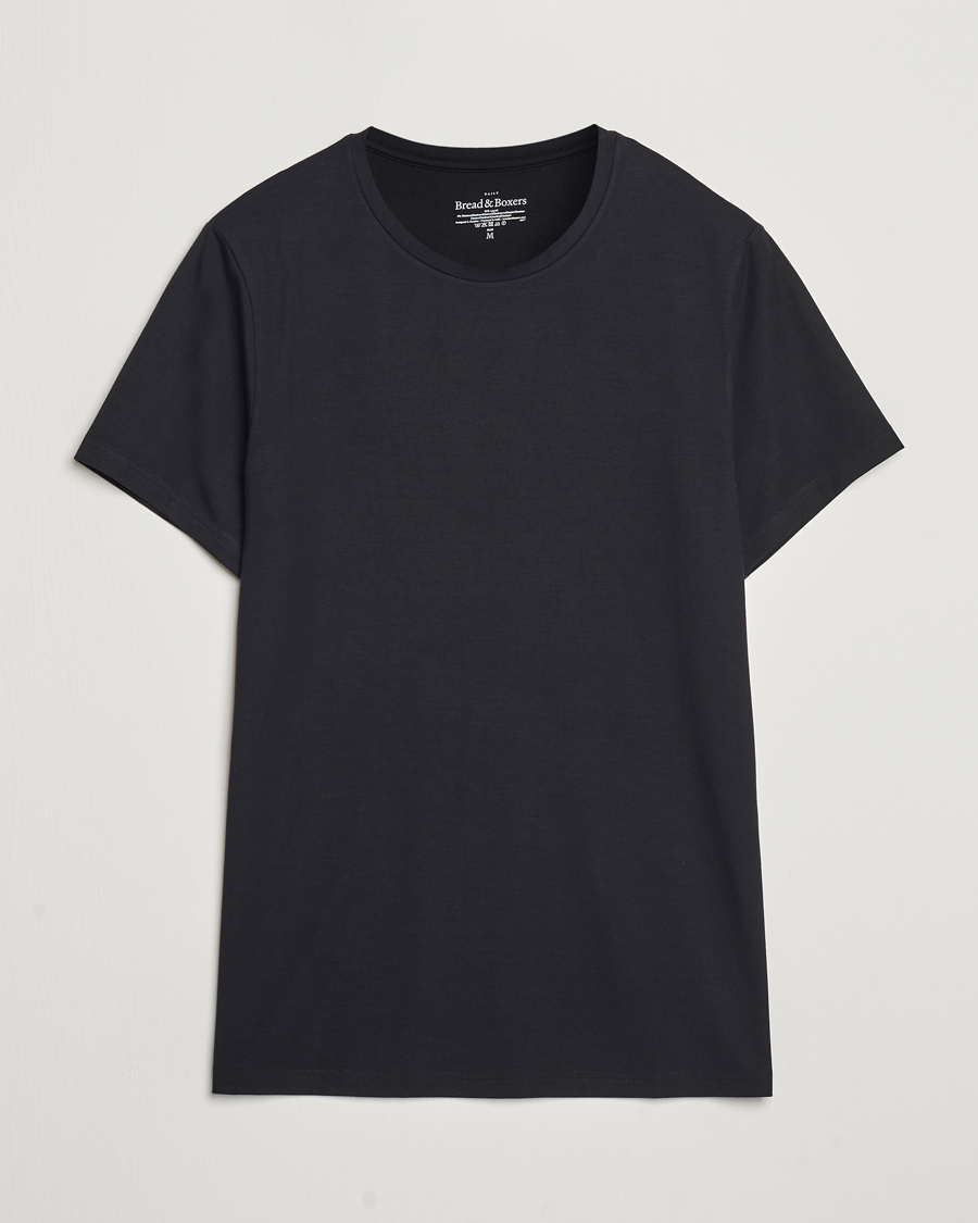 Bread & Boxers Tencel Crew Neck T-Shirt Black