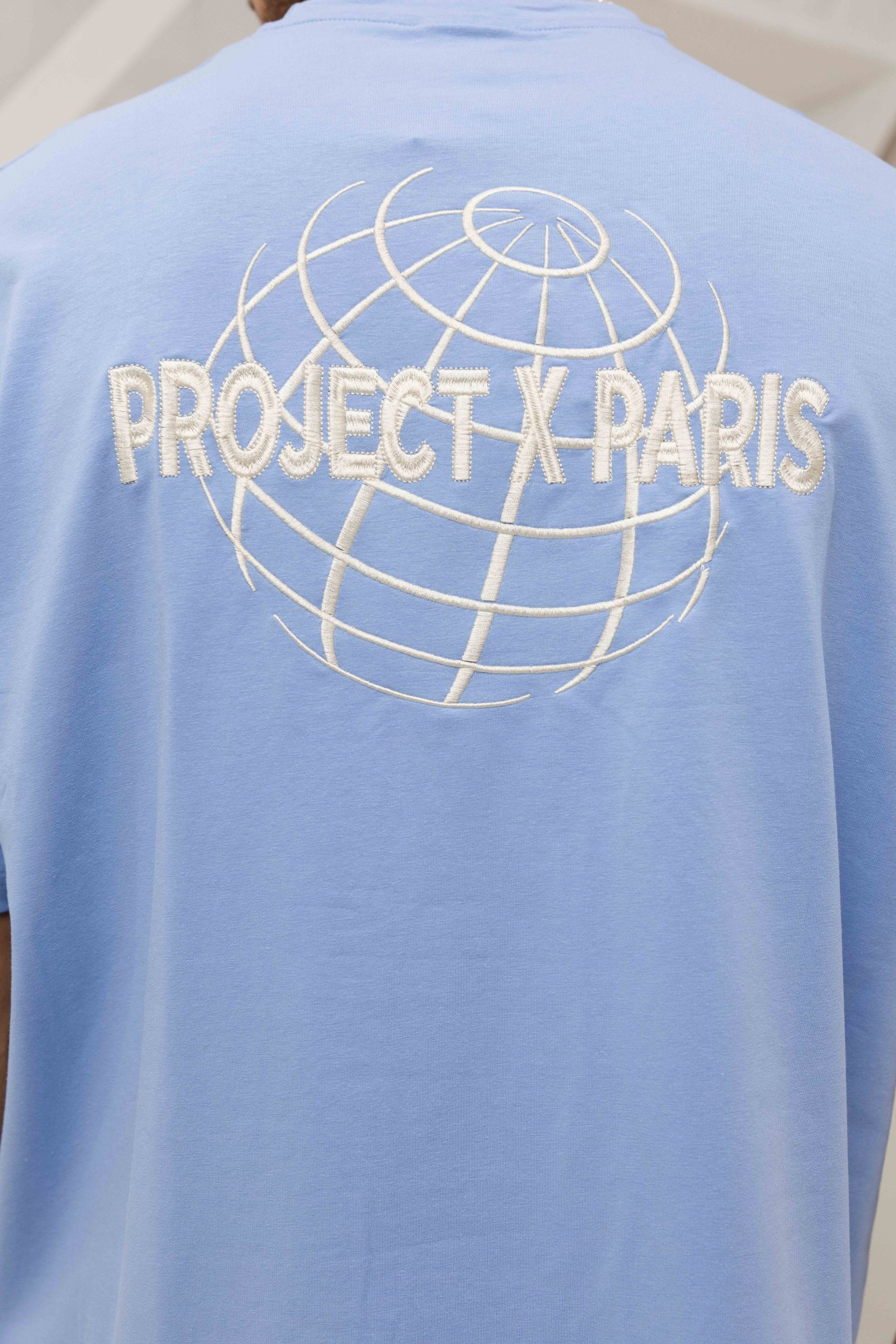 Project X Paris Motif Planète T-Shirt Heren Blauw