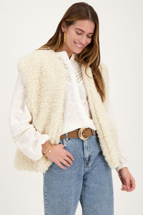 Beige gilet teddy