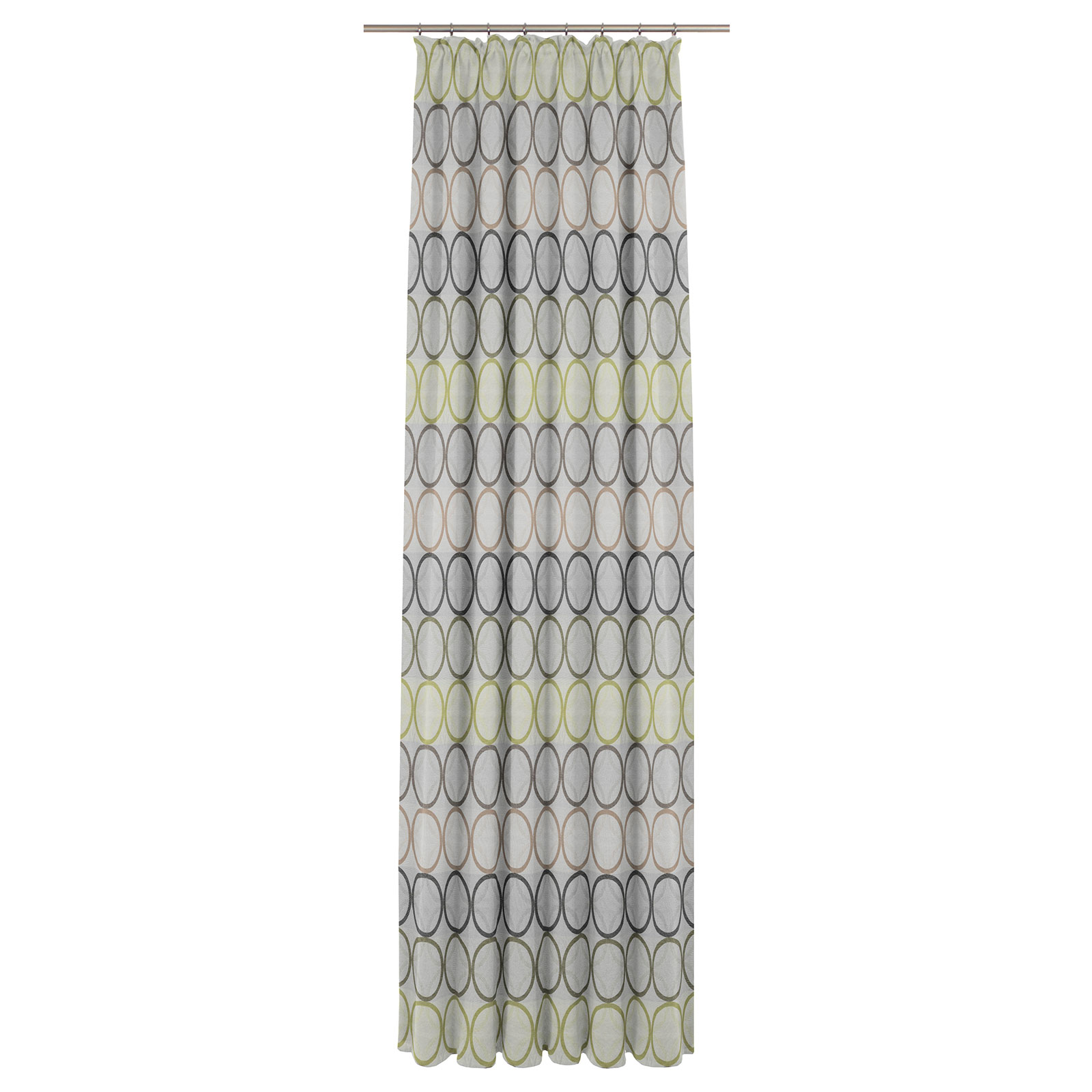 Einzelschal mit Kräuselband ZIRBELLO - grün - 145x132 cm