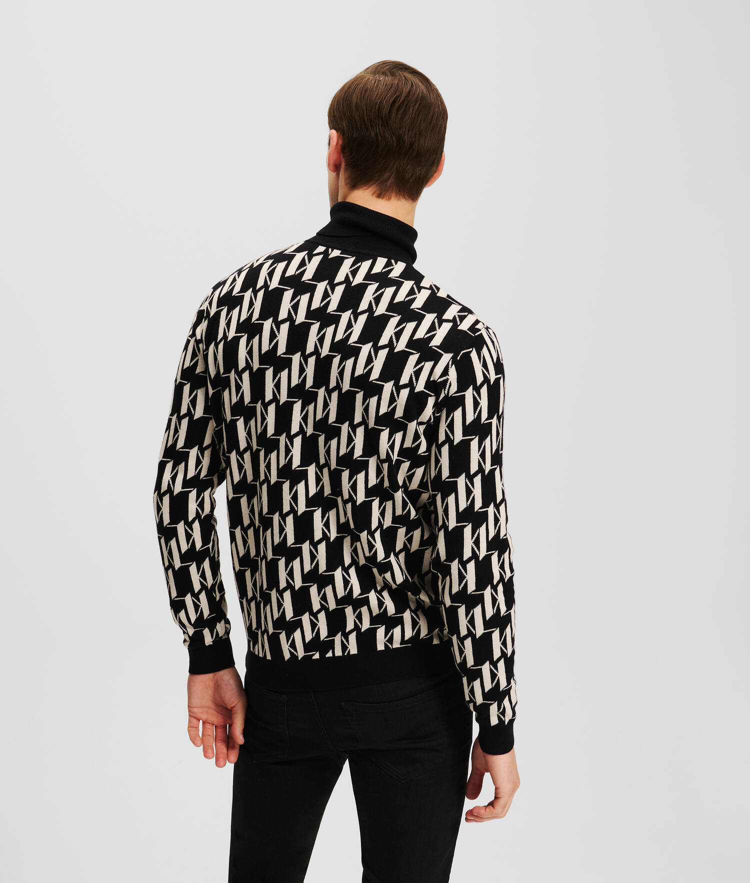 PULL À COL ROULÉ KL MONOGRAM