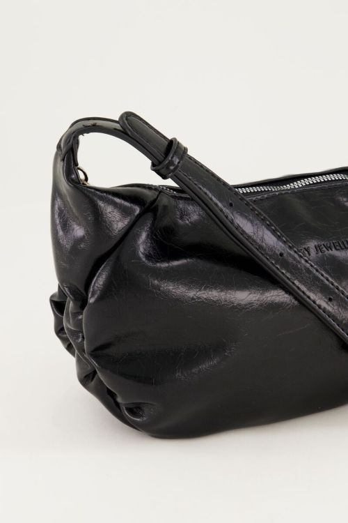 Zwarte crossbody tas met lak