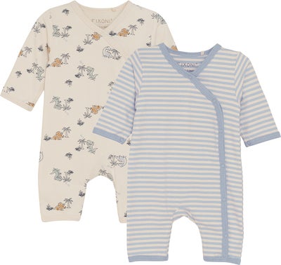 Fixoni Prematur Pyjamaser 2-Pack Str. 32, Blå