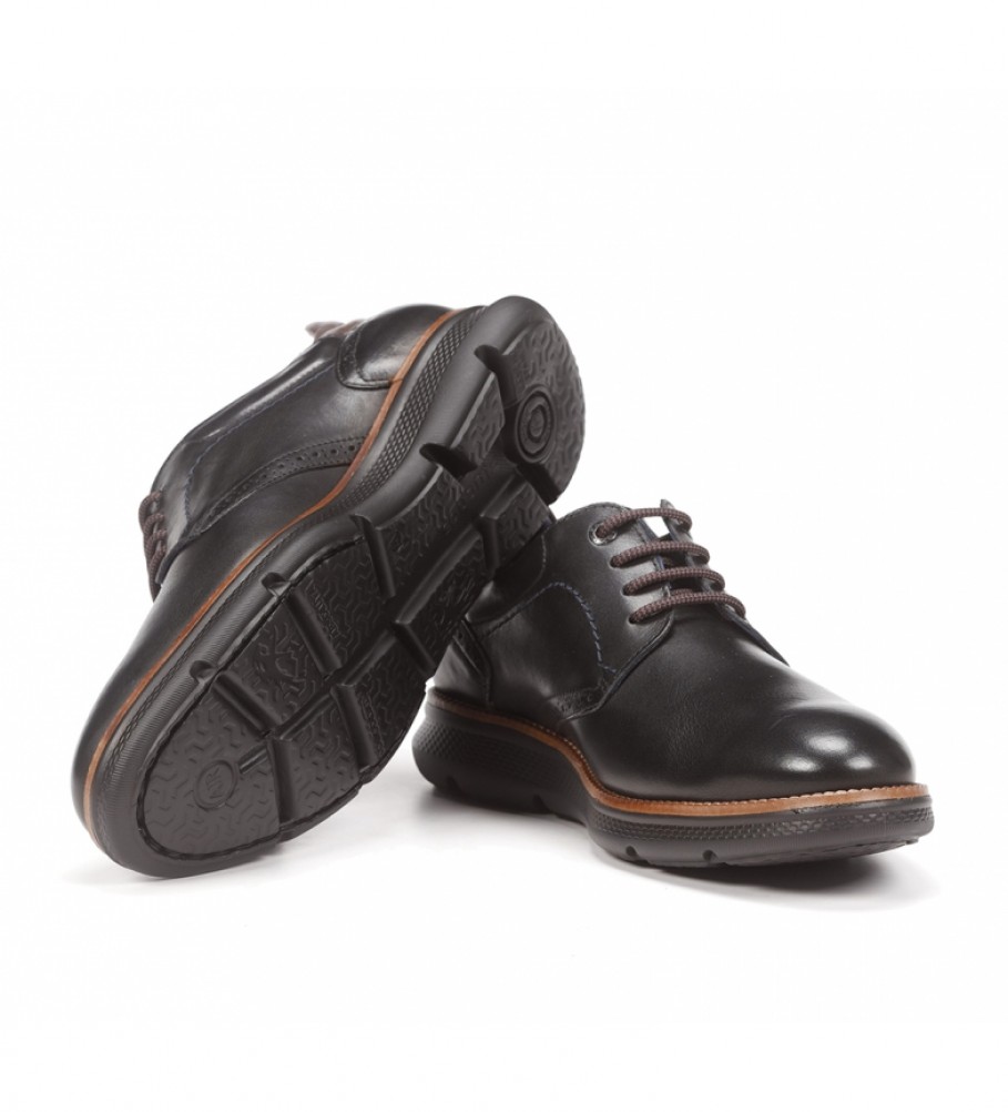 Sapatos Fluchos William F1351 em couro preto