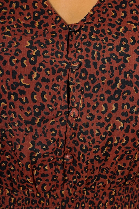 Leo-Maxikleid, A-Line, Leo, Knopfleiste