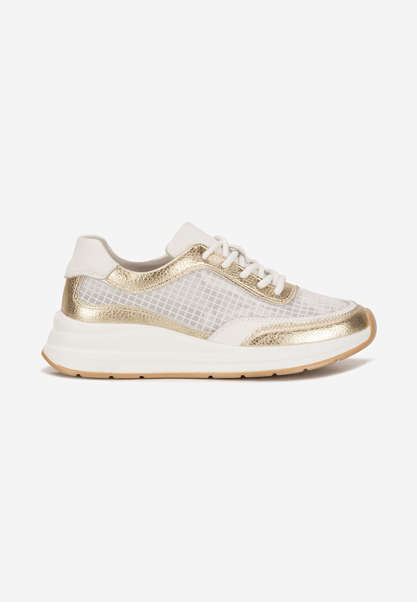 Baskets pour femme en cuir dorées Luelia