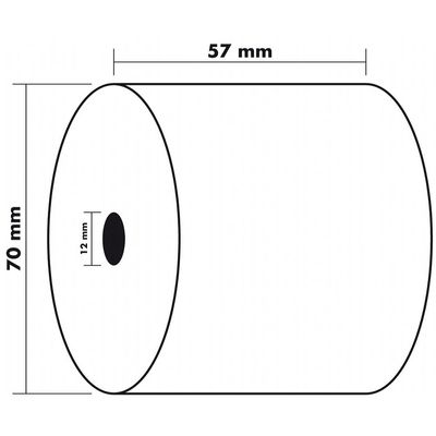 Exacompta - 10 Bobines offset - rouleaux caisses et calculatrices - 57 x 70 x 12 mm - 40 m