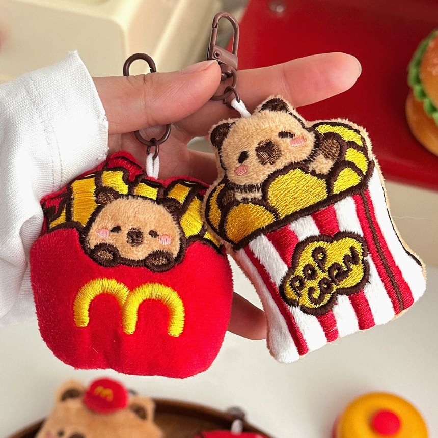 Bohod - Capybara Fast Food Pluche Tashanger Sleutelhanger (Verschillende Ontwerpen)