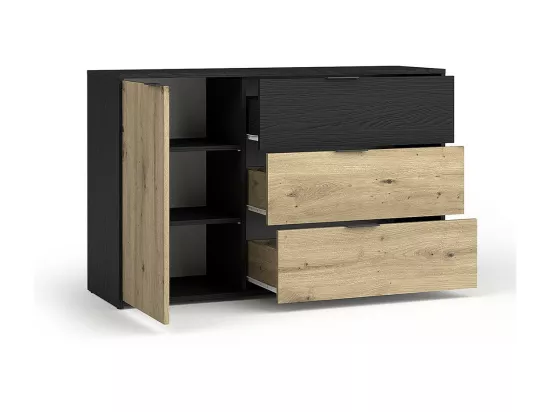 Ensemble de Meubles Chambre MELODY - Armoire, Lit Coffre, Tables de Nuit et Commode