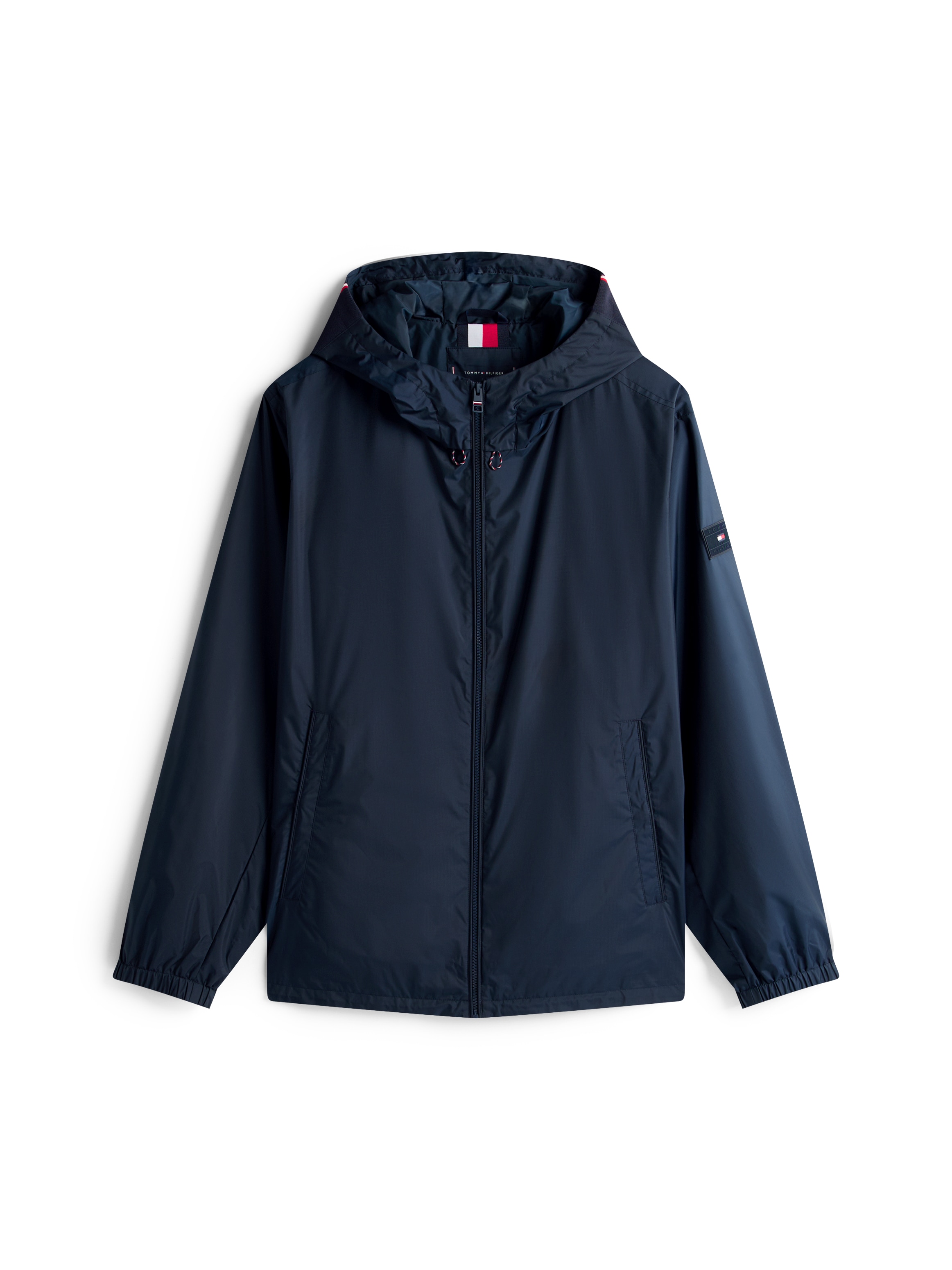 Tommy Hilfiger Big & Tall Outdoorjacke »BT-RWB HOODED JACKET-B« mit Kapuze Kapuzenjacke Freizeitjacke Übergangsjacke Funktionsjacke Grosse Grössen