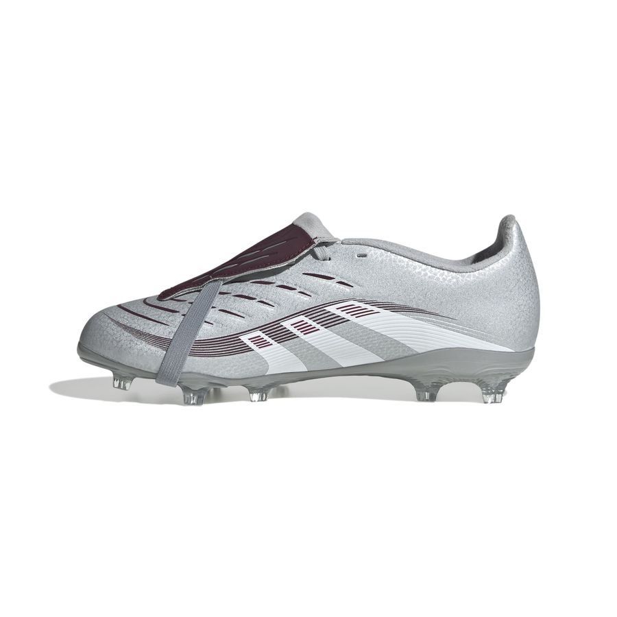 adidas Predator League Fold-over Tongue FG/AG Jude Bellingham Chrome Dream - Argenté/Legacy Burgundy/Bordeaux Enfant ÉDITION LIMITÉE