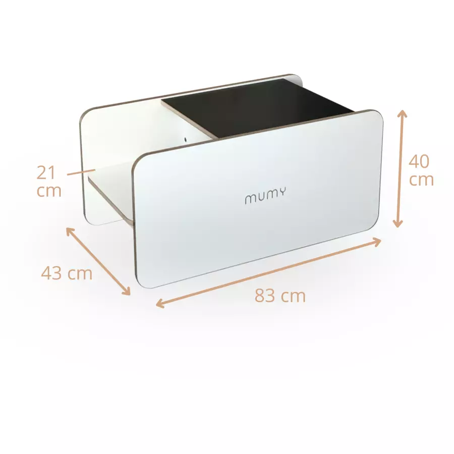 mumy™ Lernturm easyFLIP multifunktional weiß  natur