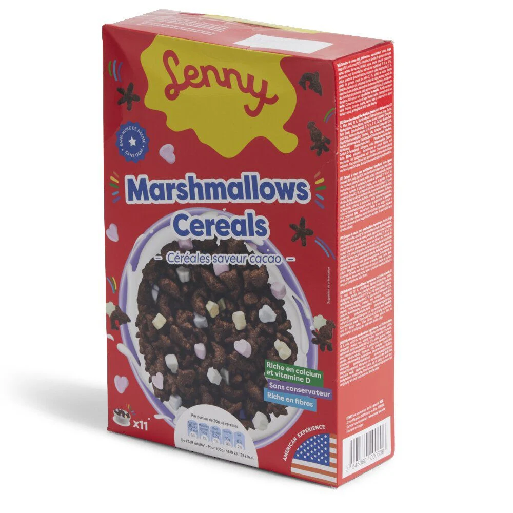 Céréales Lenny au cacao avec marshmallows 325gr