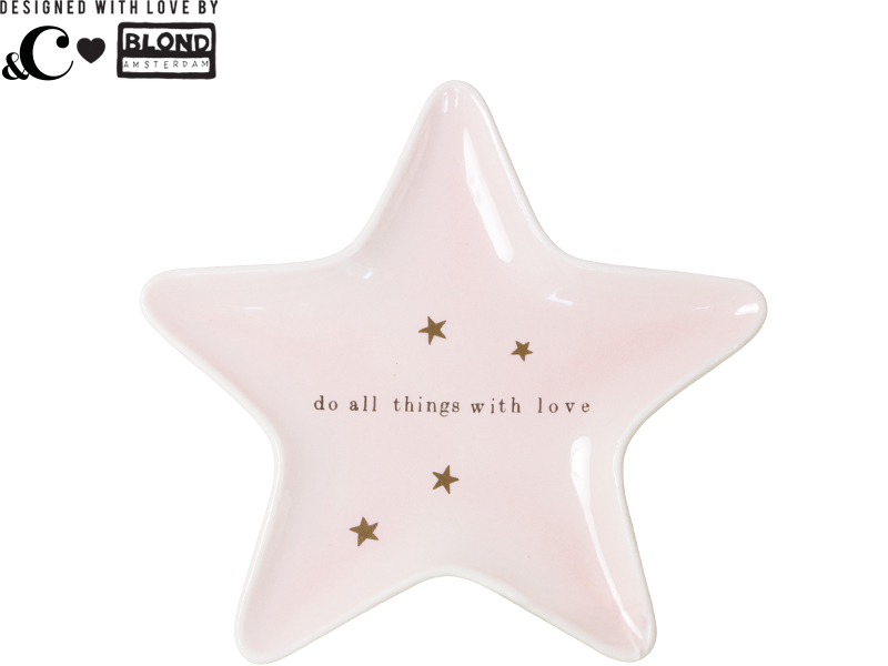 Roze sterrenbordje - do all things with love